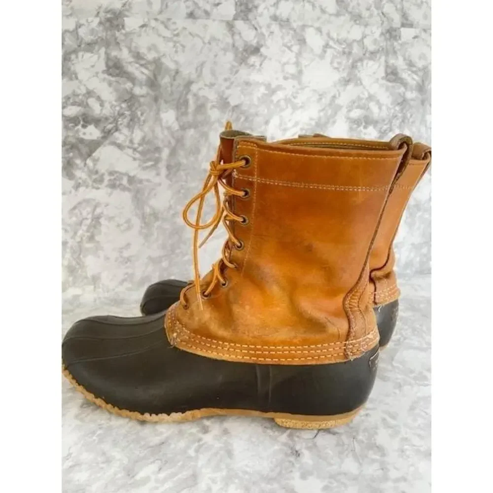 L.L. Bean Maine Hunting Shoes Boots Sz 13M Sherpa Liners Archival Vintage 1960s